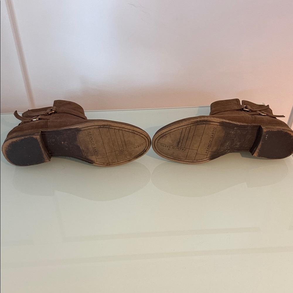 Franco Sarto Brown Ankle Boots - Picture 10 of 11